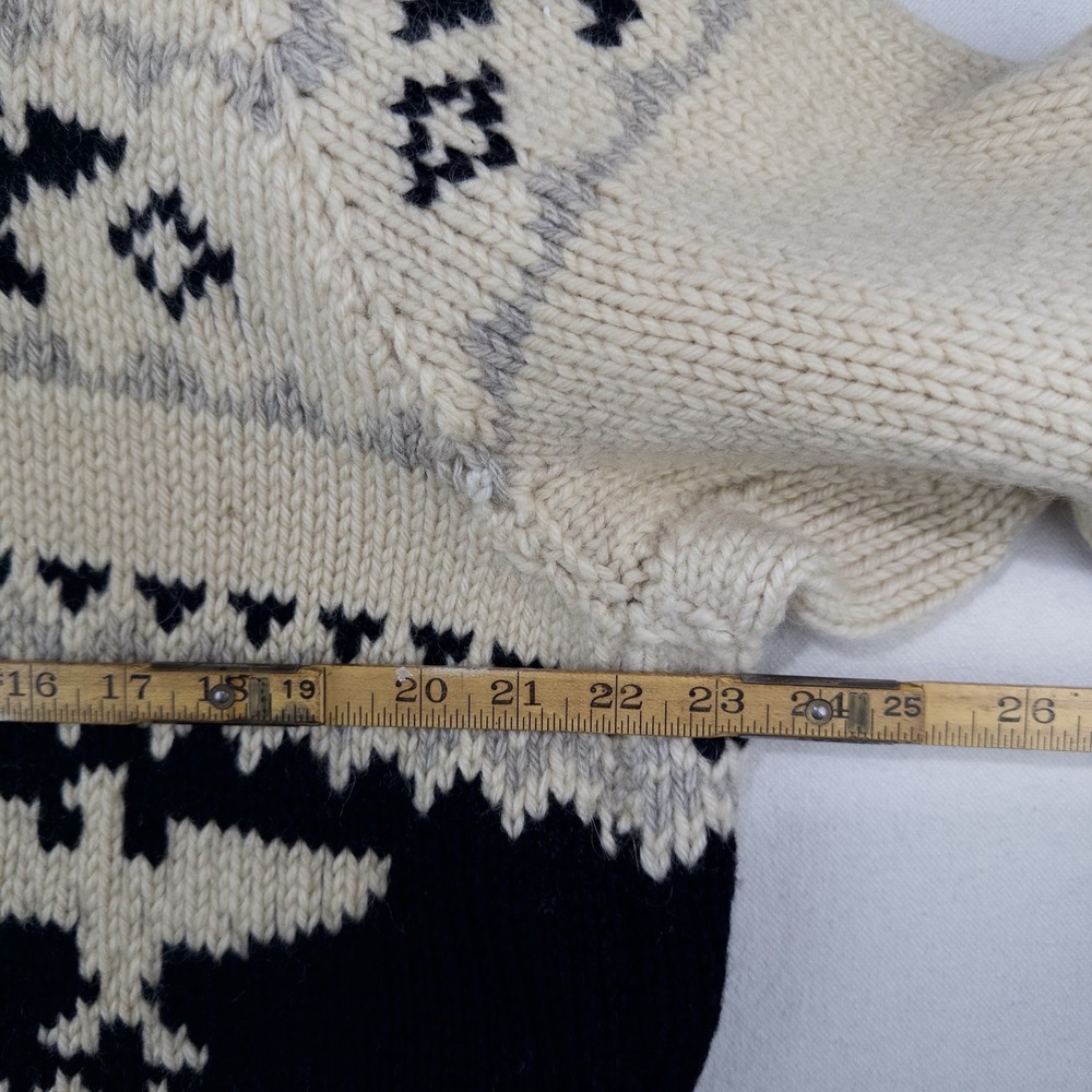 60's Vtg Cowichan Hand Knit Thunderbird Wool Cardigan Sweater Men's Large *Read - Picture 14 of 16